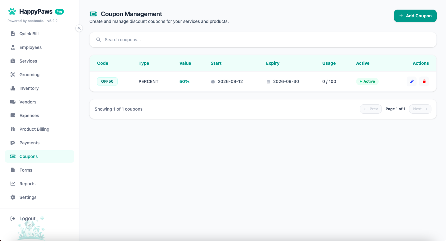 Coupon management