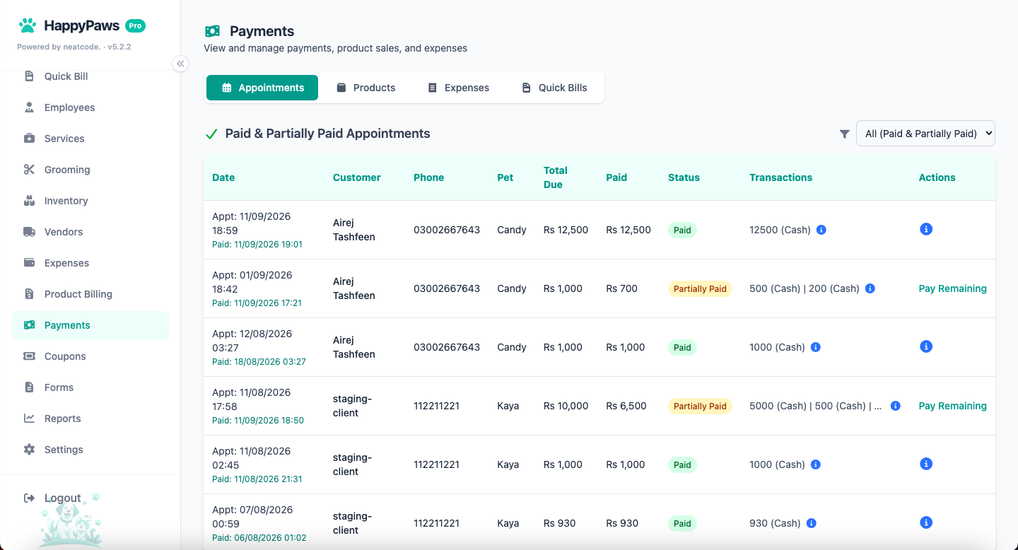 Payments