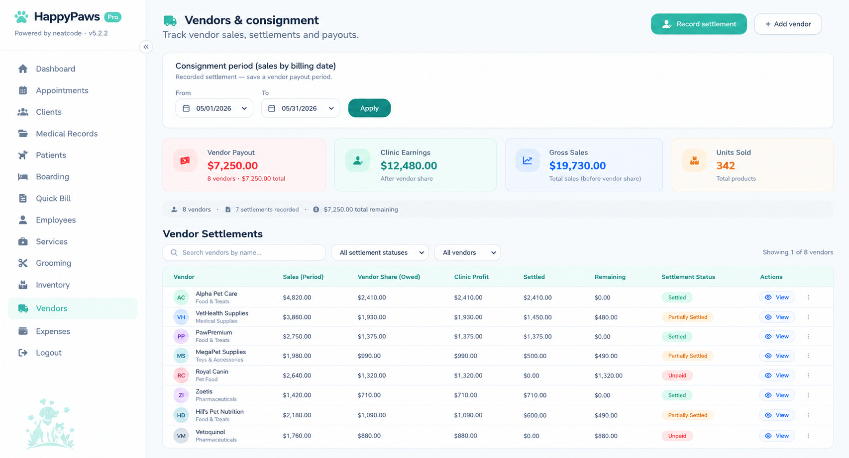 Vendor management